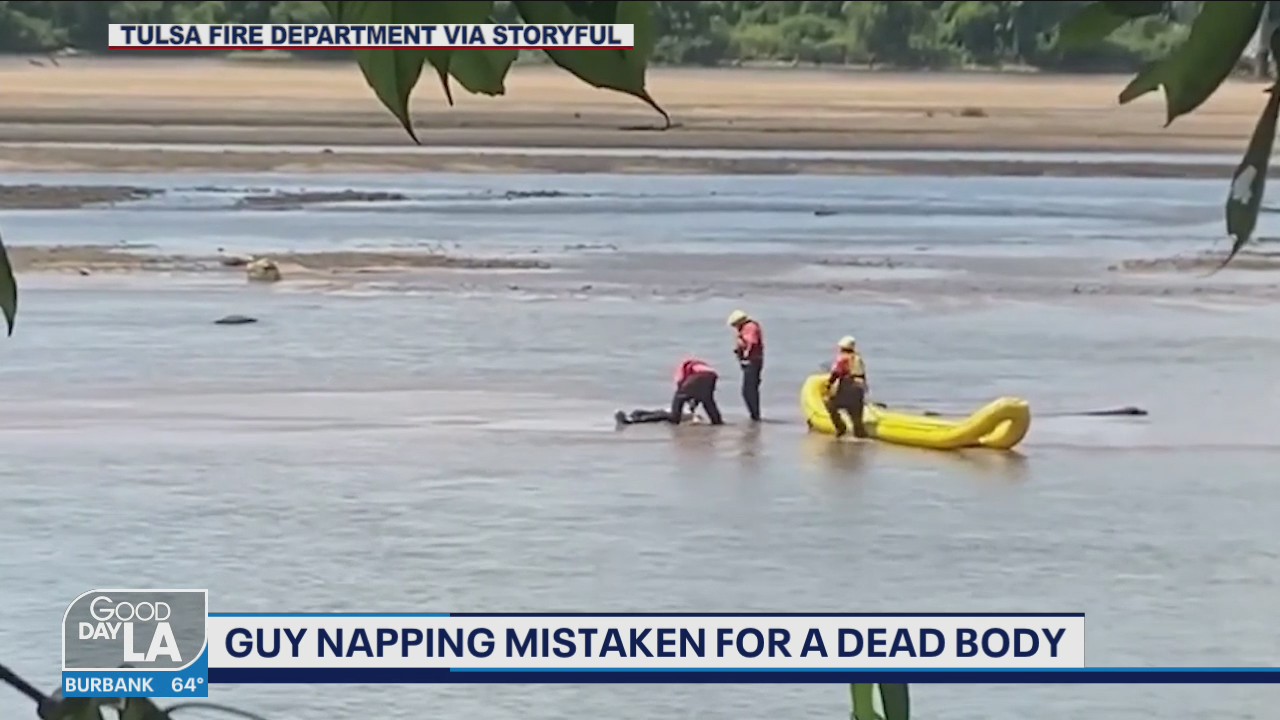 Guy napping mistaken for a dead body
