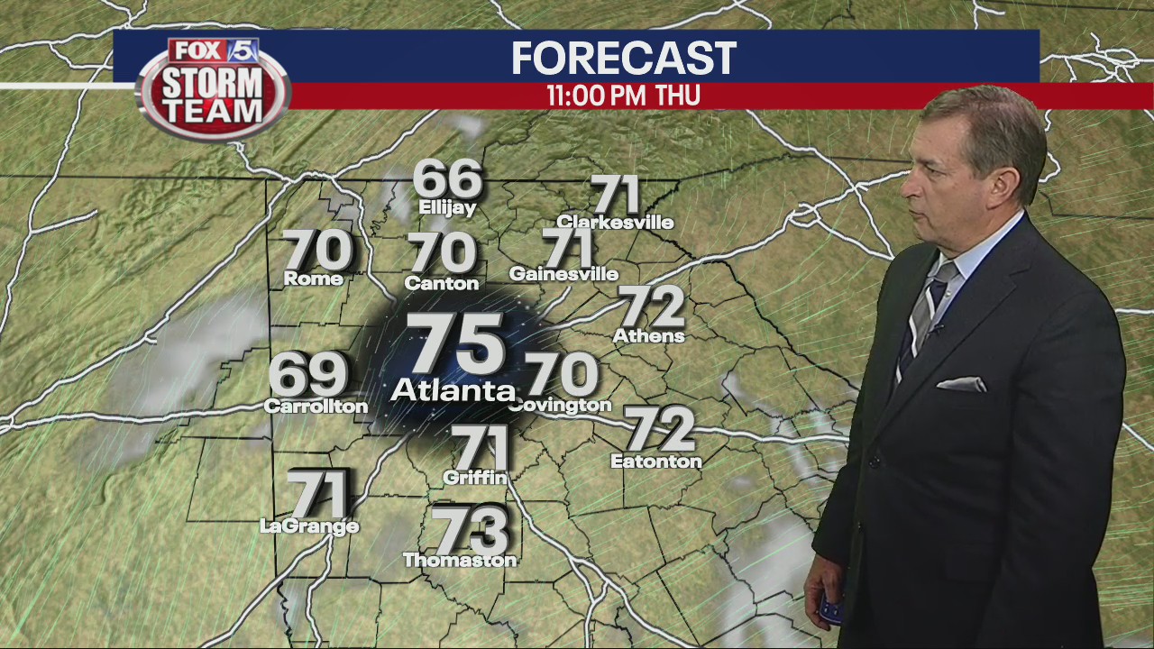 Wednesday late evening forecast