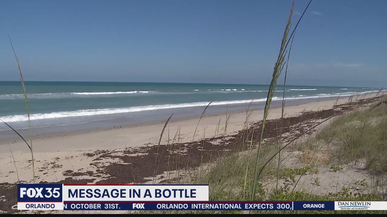 Message in a bottle found 371 miles away in Melbourne Beach