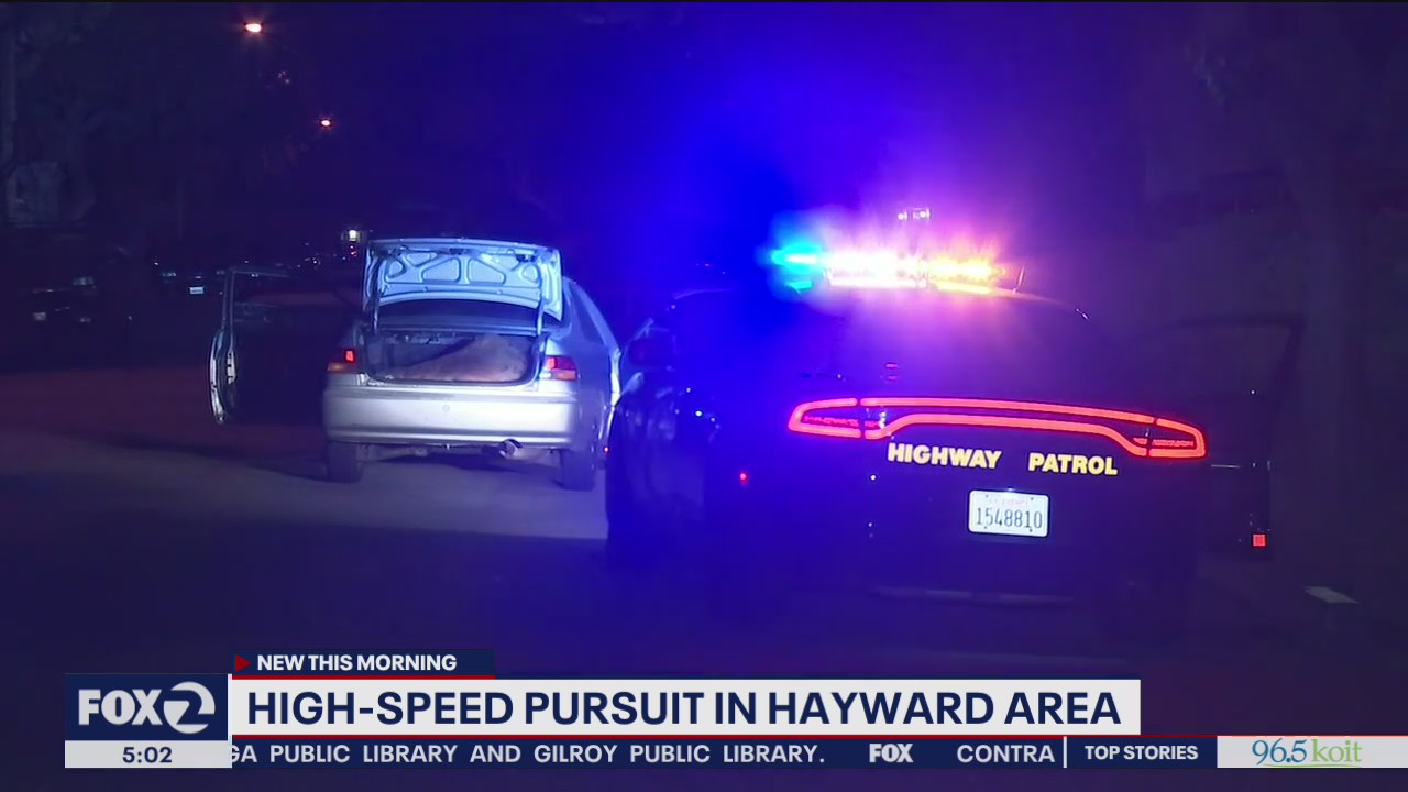 High-speed pursuit in Hayward