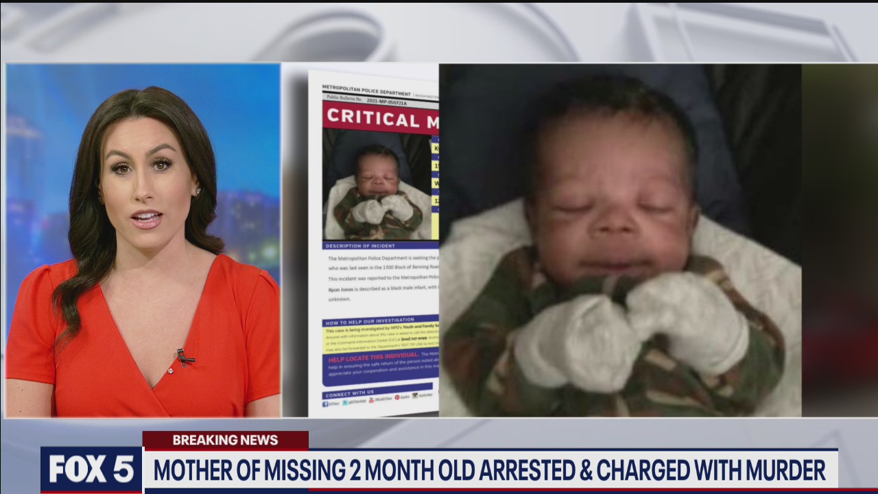 Mother of missing 2-month-old charged with murder