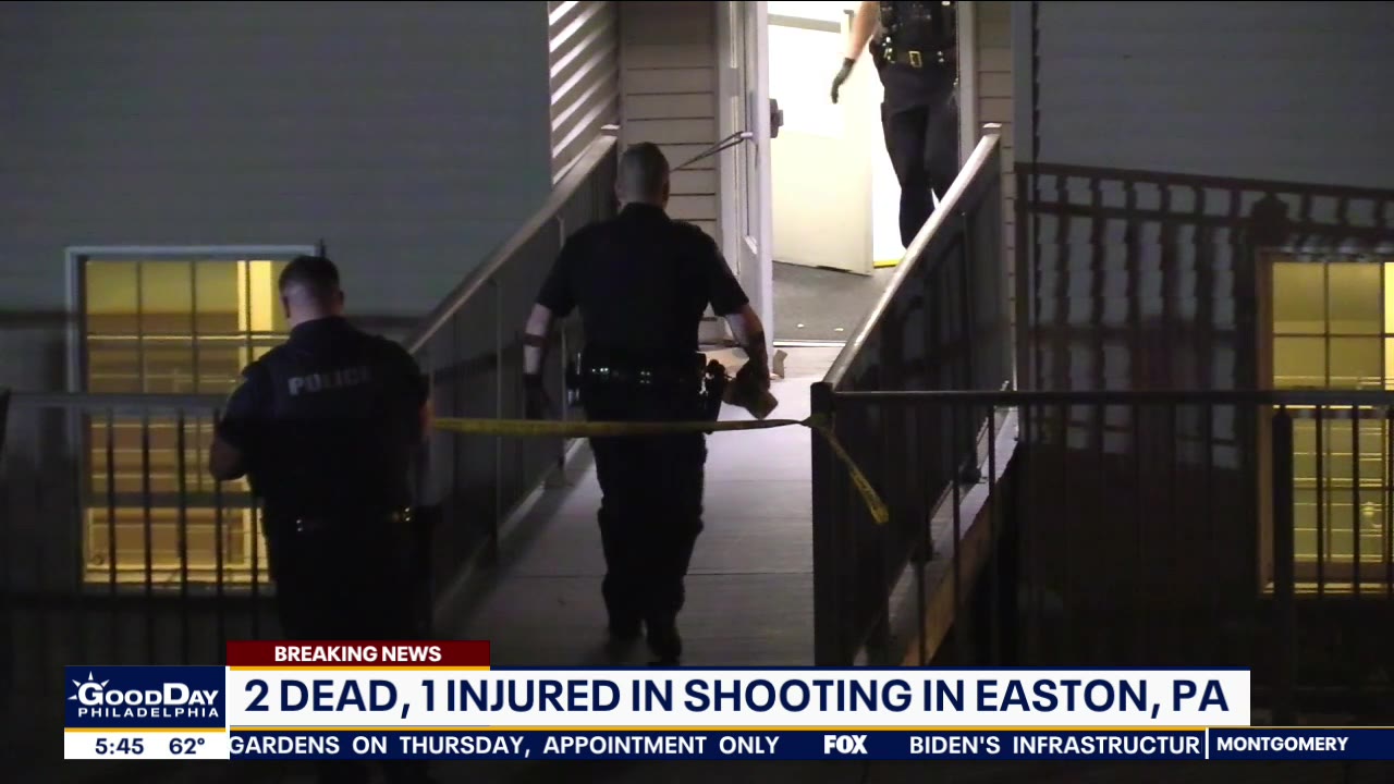 2 dead, 1 injured in shooting at apartment building in Easton, DA says