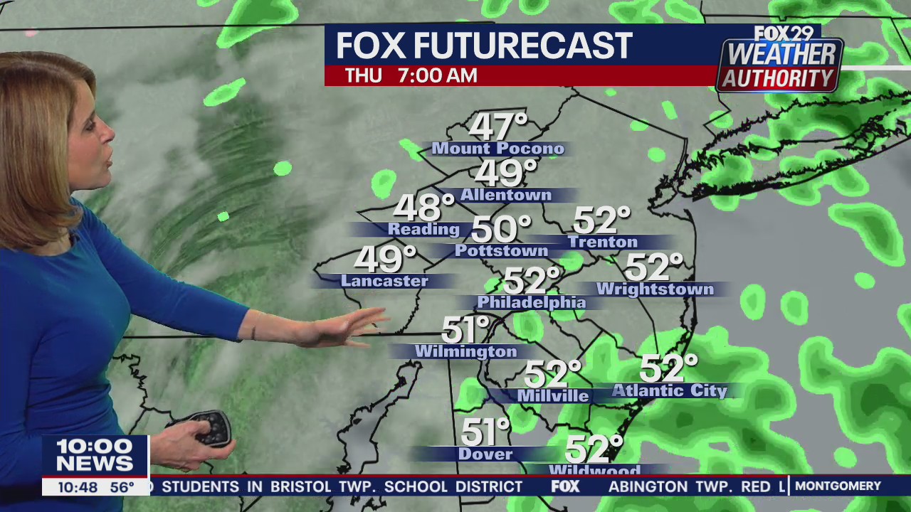FOX 29 Weather Authority 7-day forecast 10 p.m.