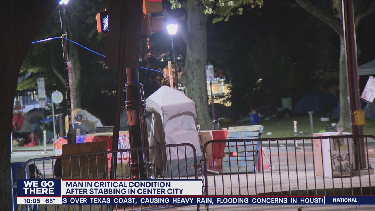 Man in critical condition after stabbing at homeless encampment