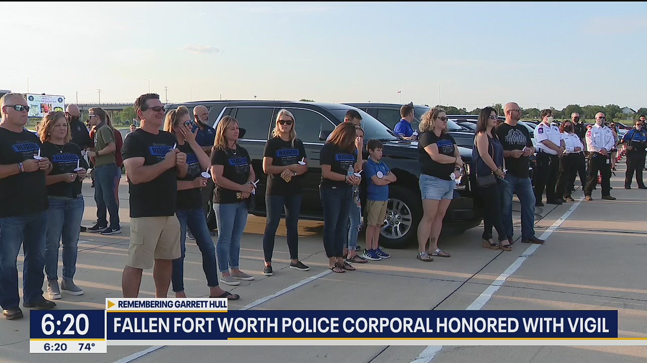 Fort Worth Officer Garrett Hull remembered during vigil