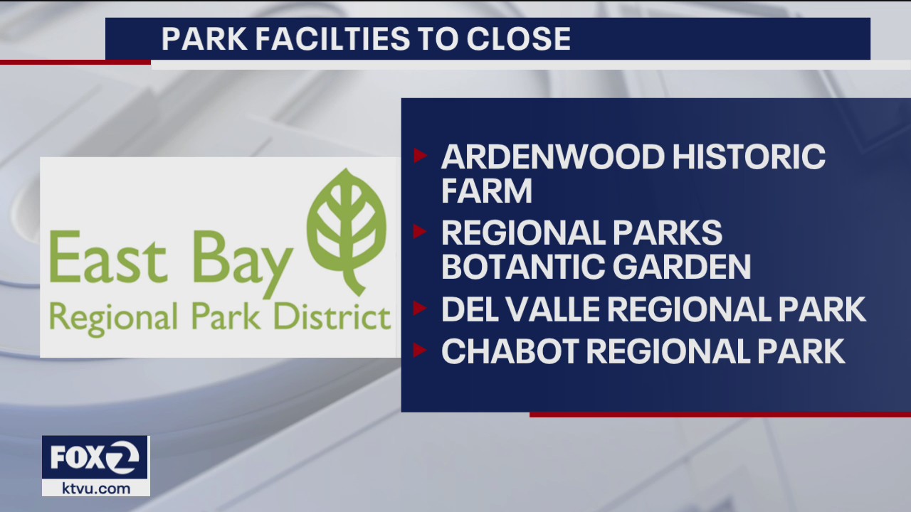 East Bay Regional Parks closing some facilities