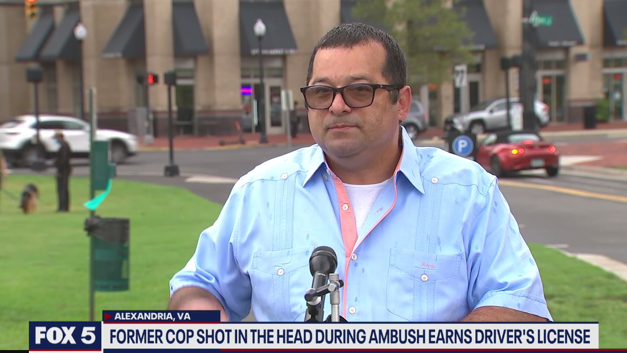 Former Alexandria officer shot in head during traffic stop earns driver’s license