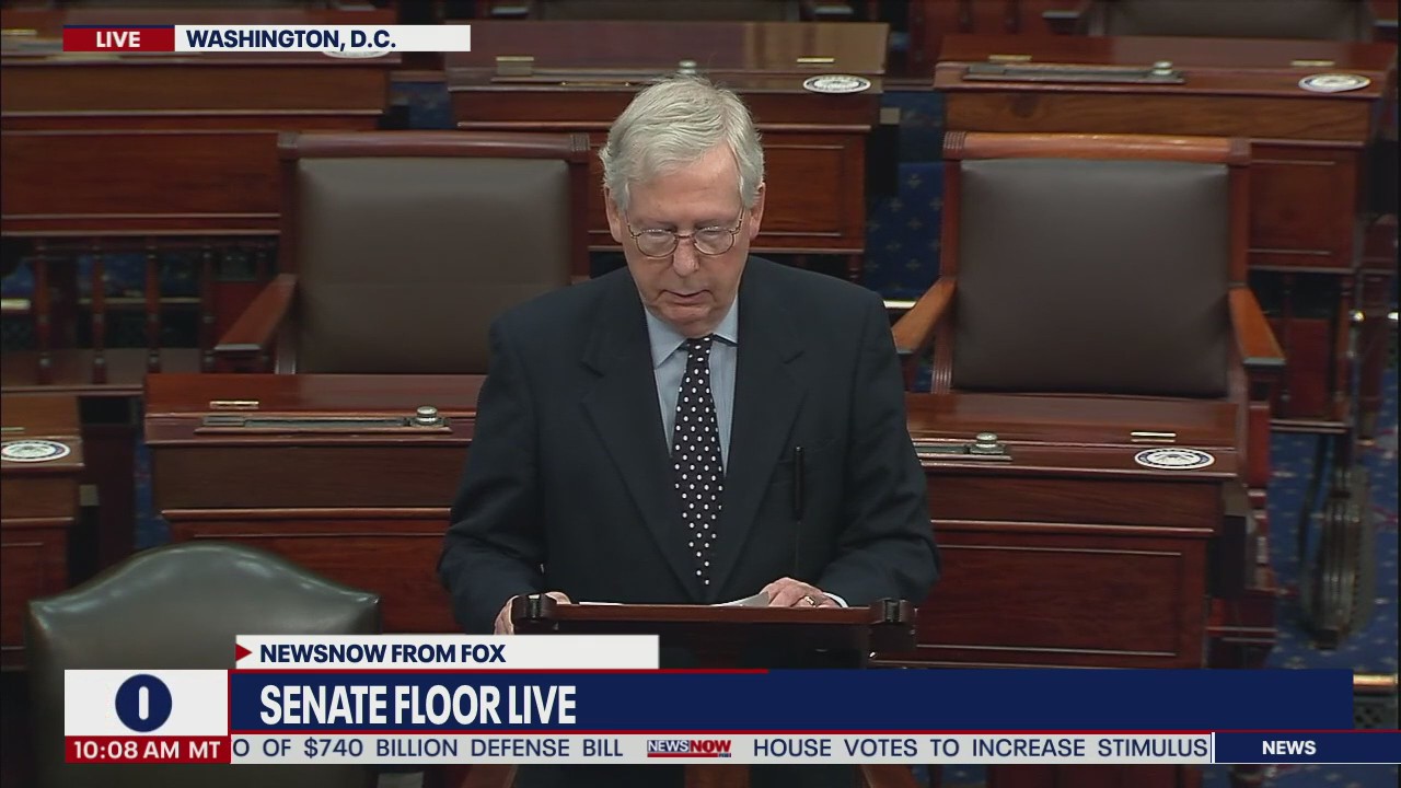 McConnell gives remarks about COVID rescue package, push for Trump's $2K stimulus checks