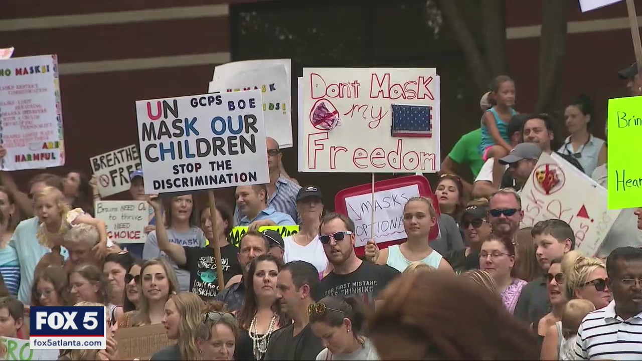 Gwinnett parents protest mask mandates