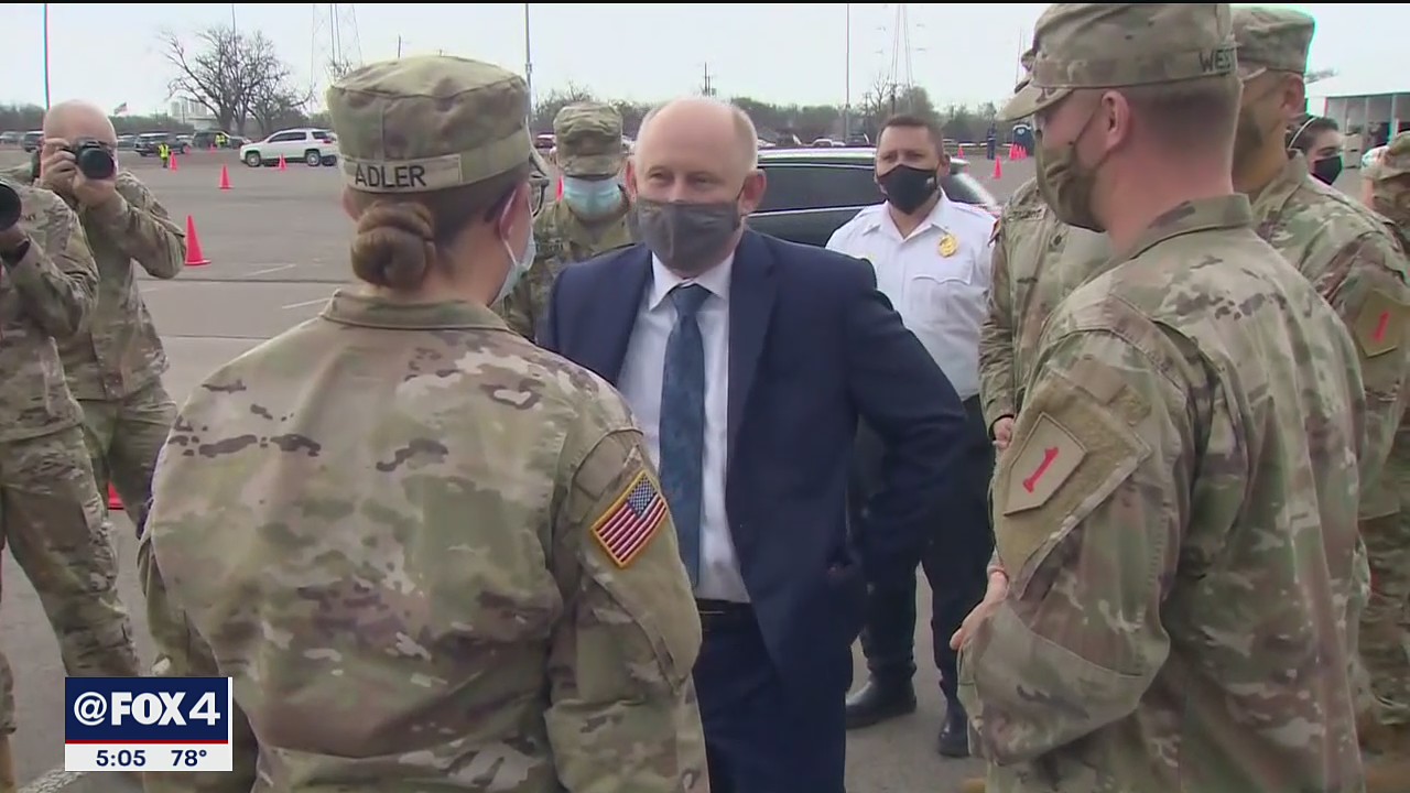 Acting Army Secretary tours Fair Park COVID-19 vaccination site and meets with county leaders