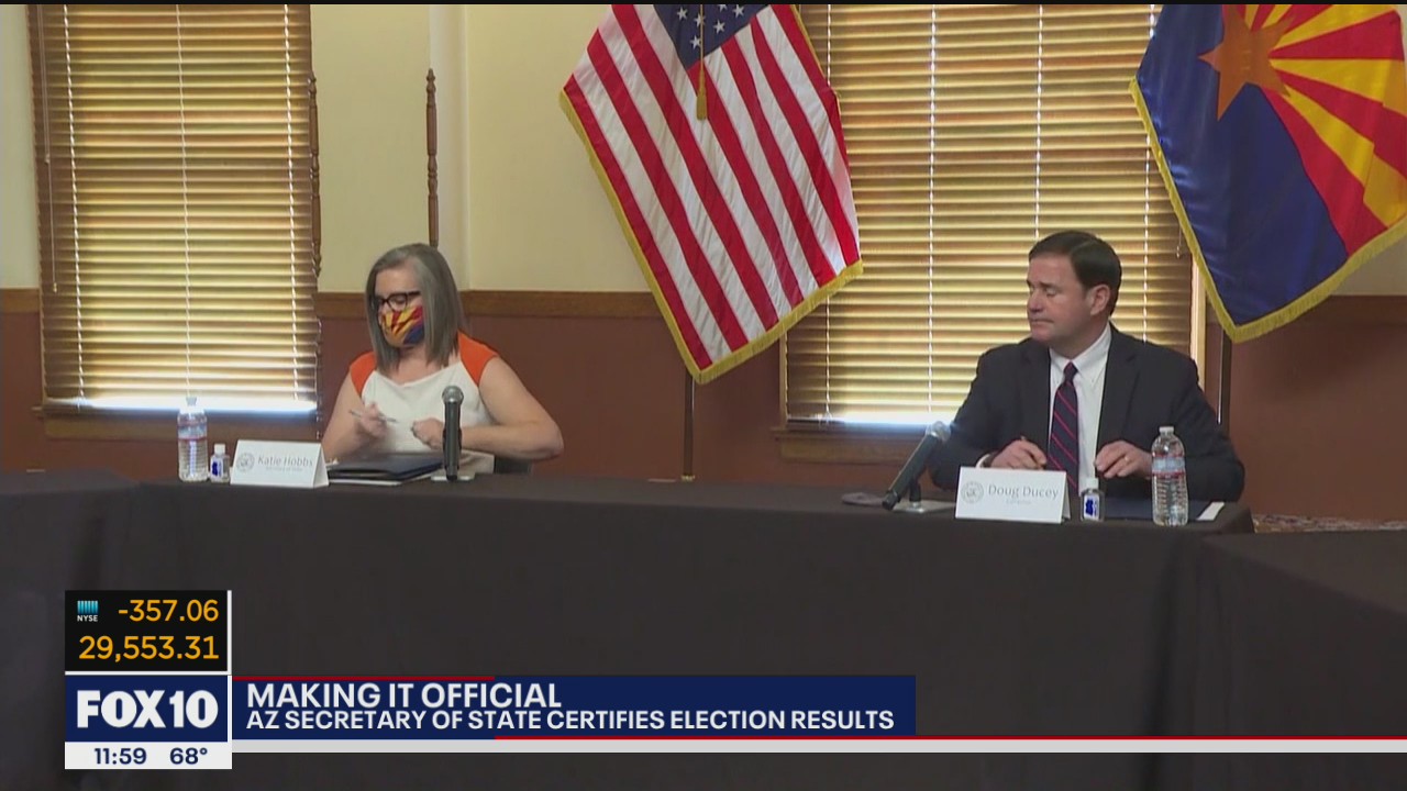 Arizona Secretary of State certifies 2020 general election results