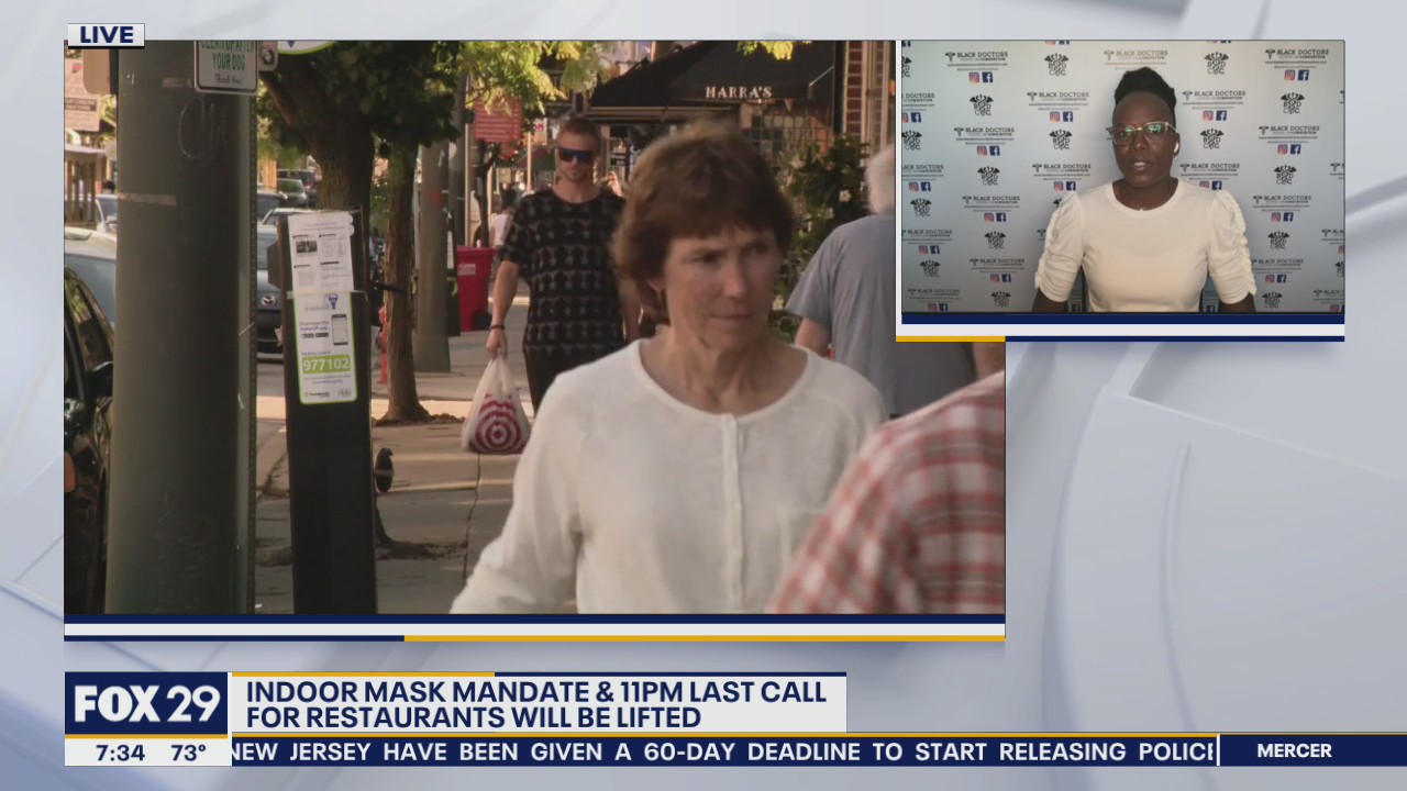 Philadelphia to lift indoor mask mandate and 11pm last call for restaurants Friday