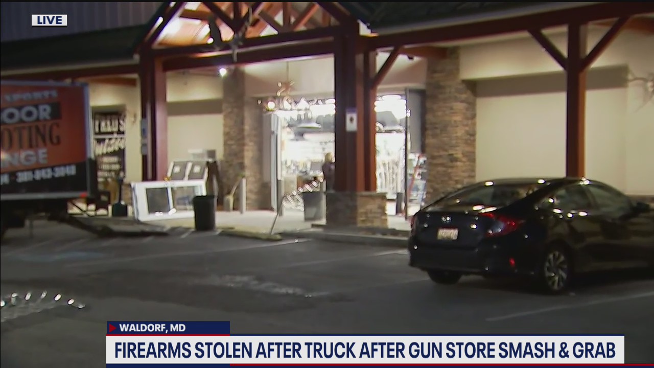 Firearms stolen after truck smashes into Charles County gun store, authorities say