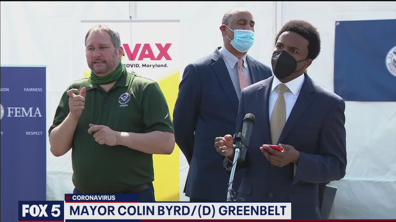 Governor and mayor clash at Greenbelt vaccination site event