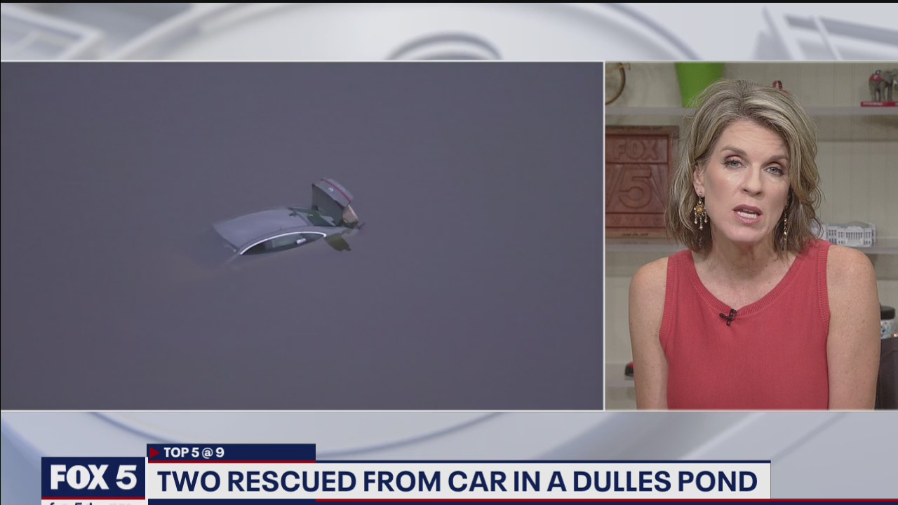 2 rescued after vehicle into lake near Dulles International Airport