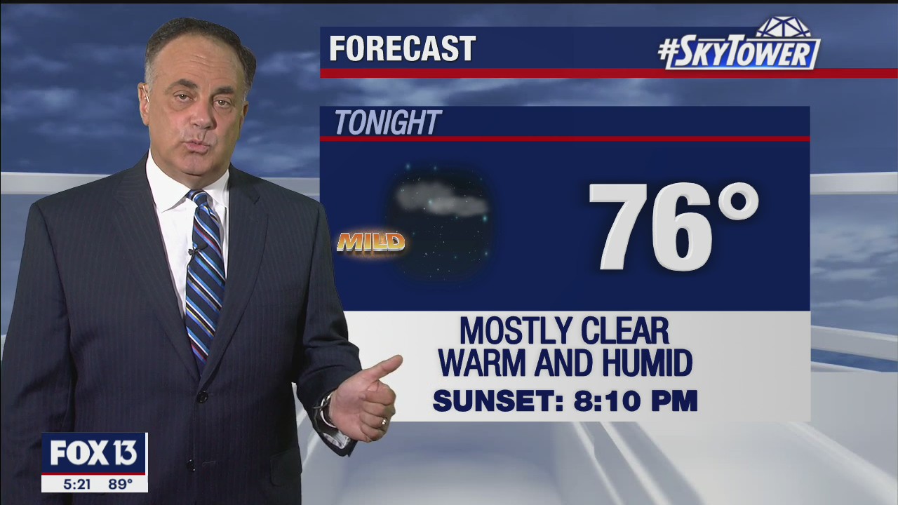 Monday evening weathercast