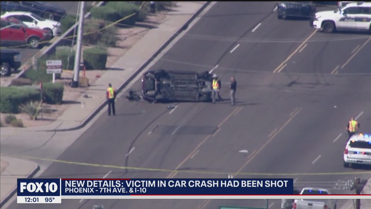 Phoenix police: Man in rollover crash had been shot