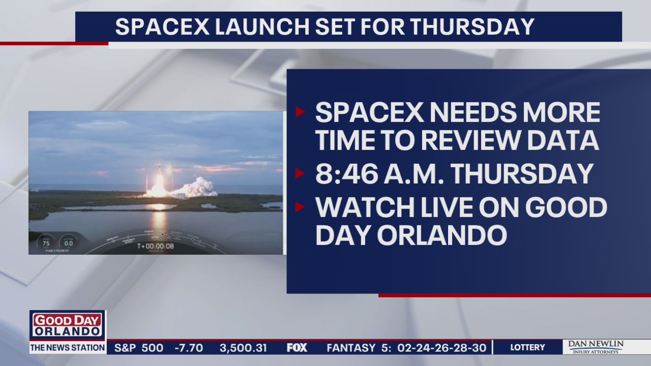 SpaceX moves launch of Starlink satellites to Thursday