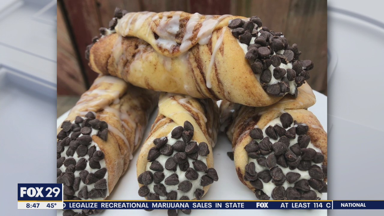 A cinnamon bun cannoli dubbed 'da bunnoli'