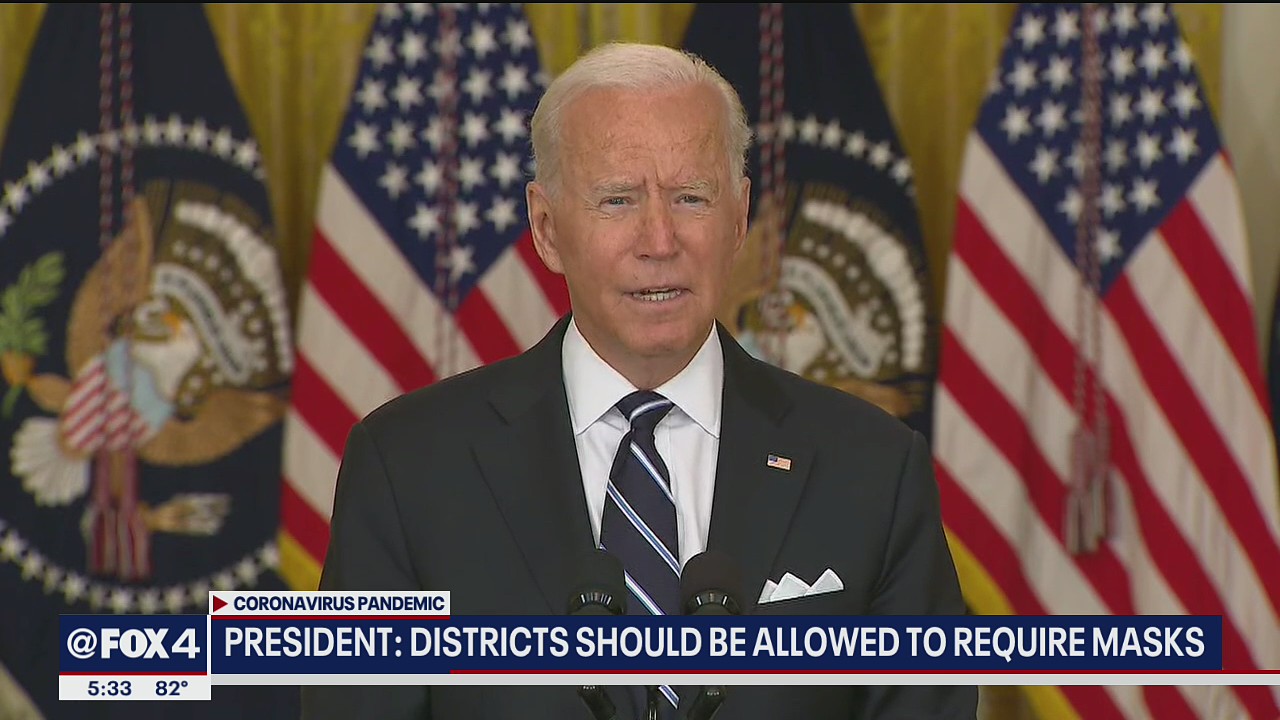 Biden: Education secretary can take legal action against state mask mandate bans