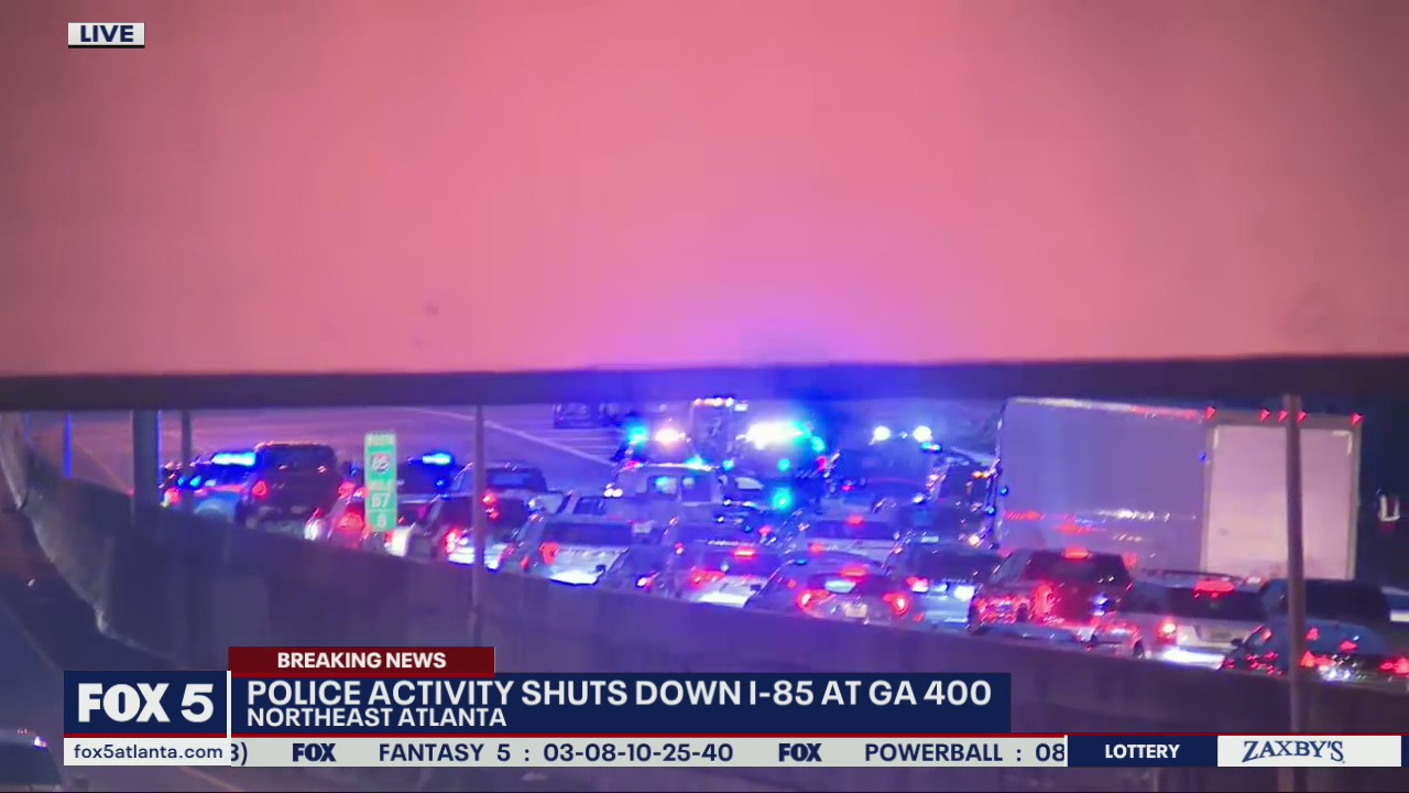 Heavy police activity shuts down Interstate 85