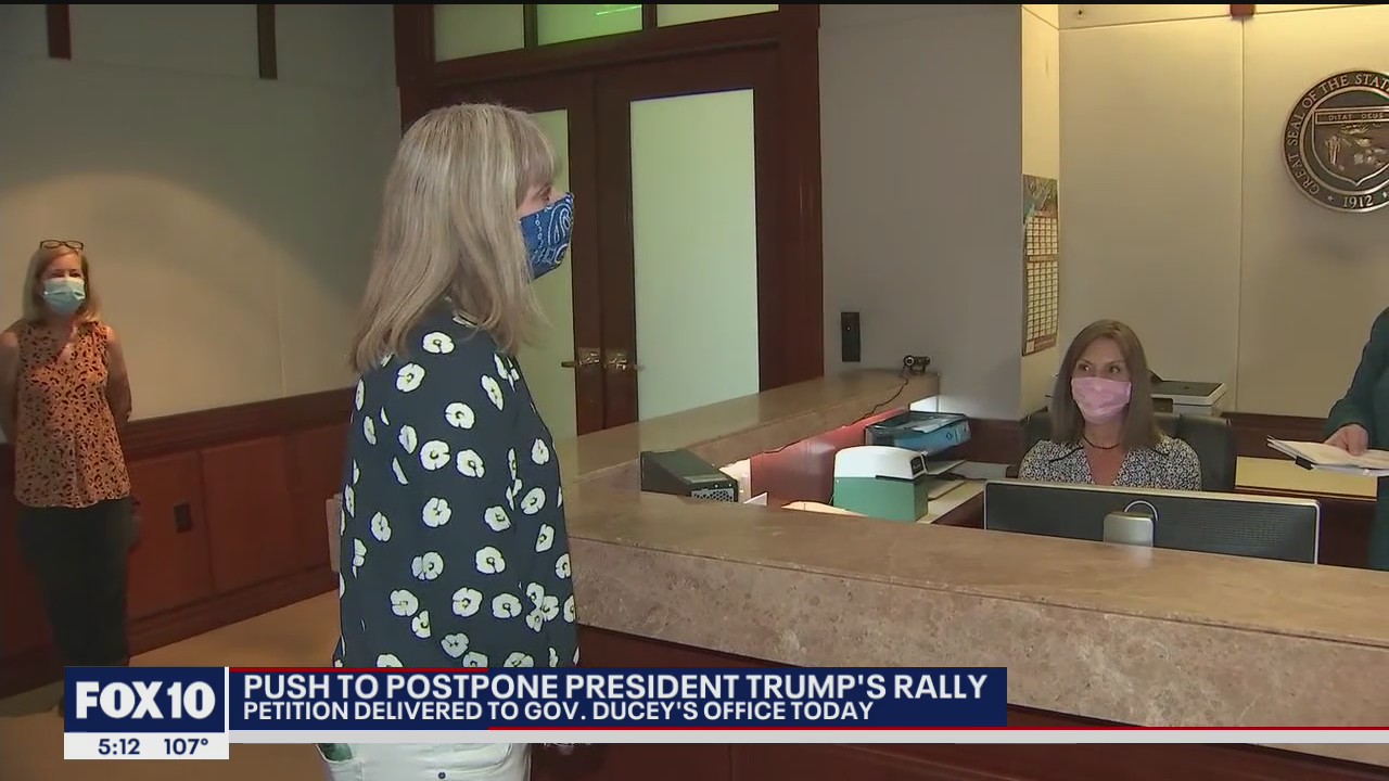 Petitioners urge Gov. Ducey to ask Trump to postpone North Phoenix campaign event