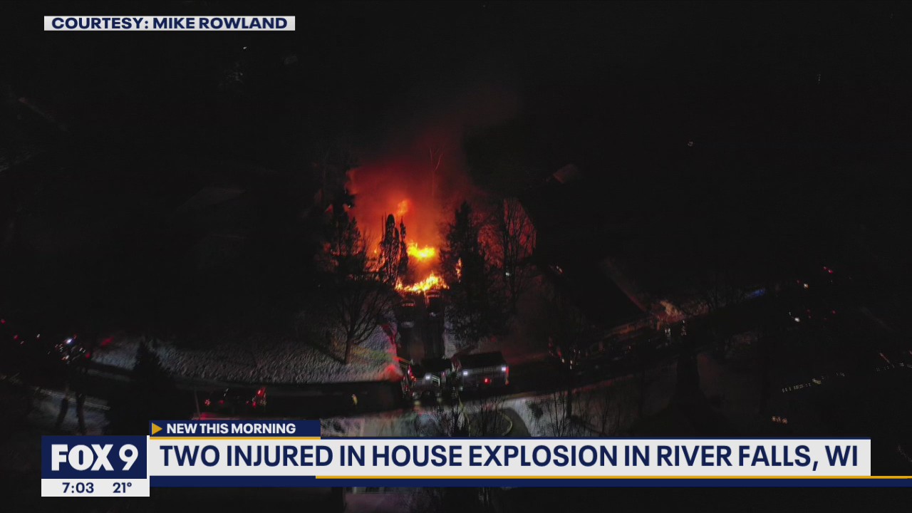 2 hospitalized after house explosion in River Falls, Wisconsin