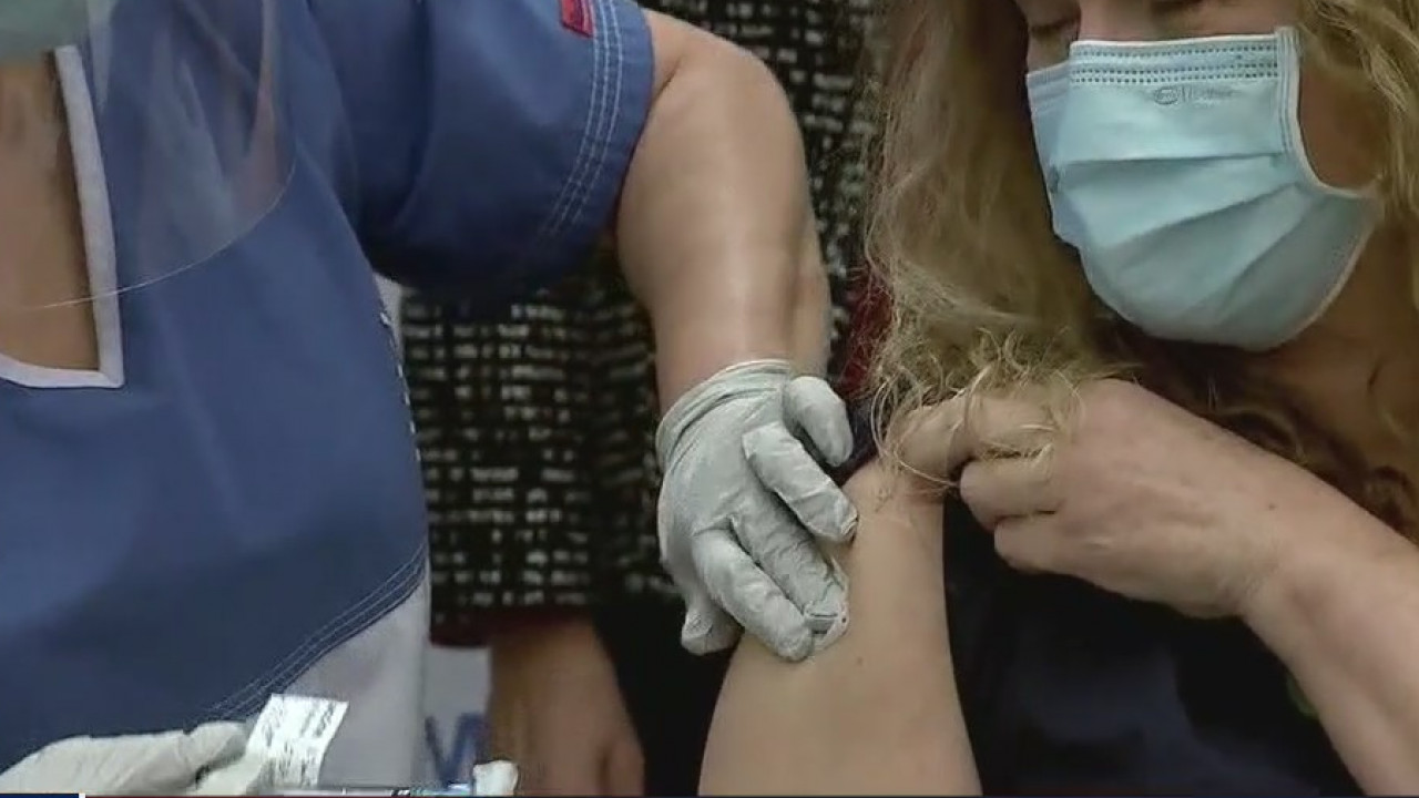 First COVID vaccinations given in Los Angeles County