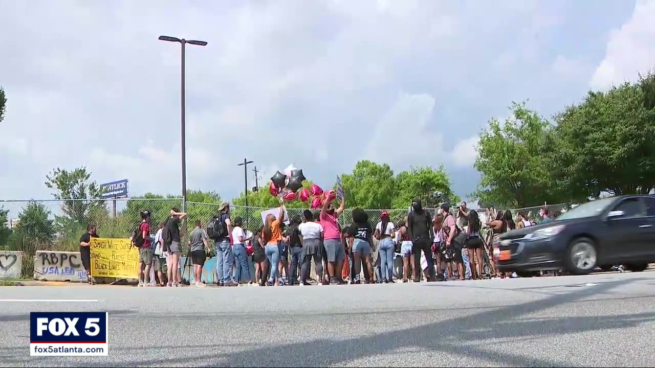 Family, friends, and protestors remember Rayshard Brooks