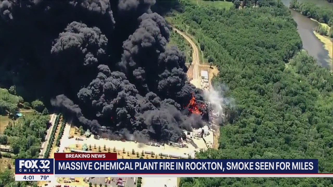 Massive chemical plant fire erupts in Illinois, smoke seen for miles