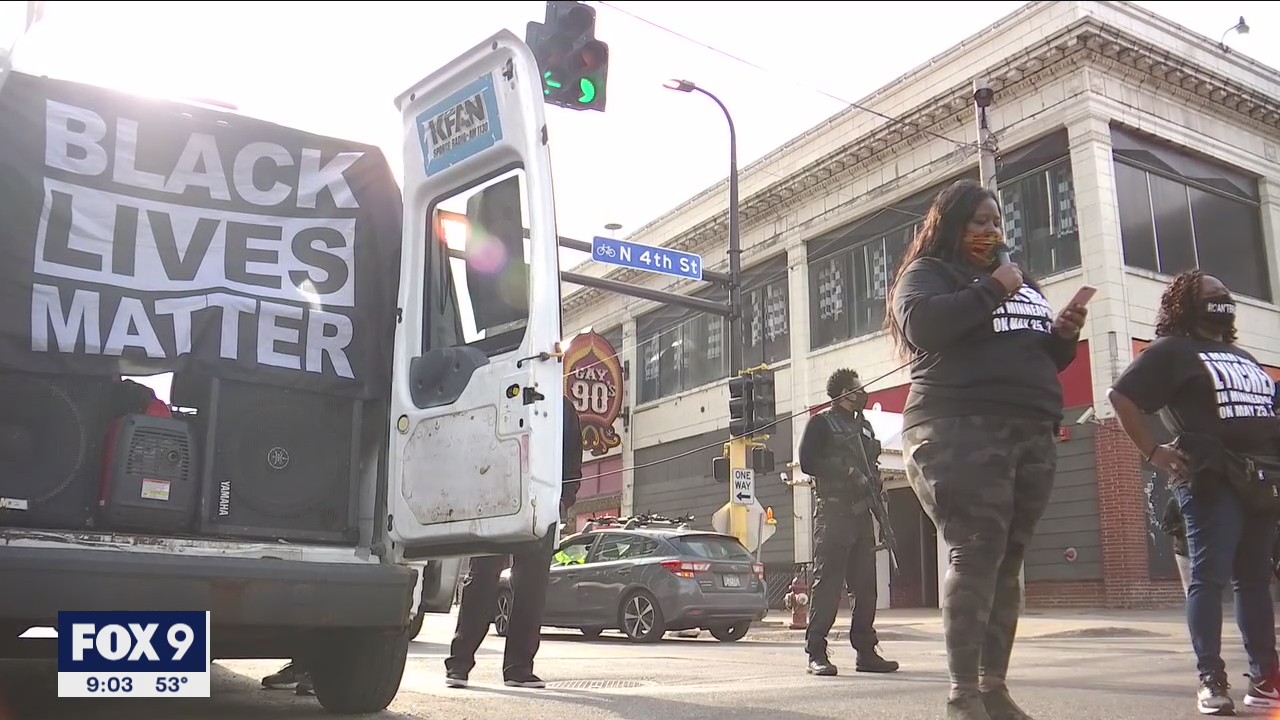 Demonstrators and activists take to the streets on the eve of the Derek Chauvin trial