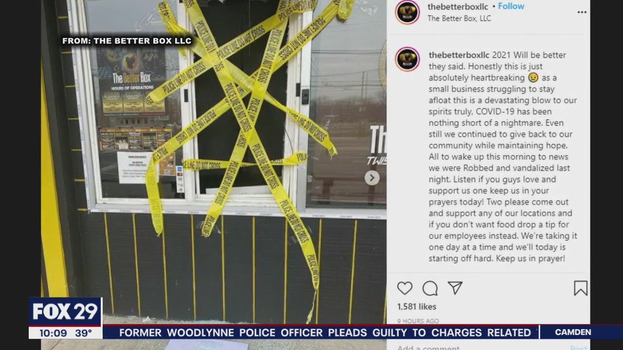 Burglar shatters takeout window, steals cash register from Holmesburg restaurant