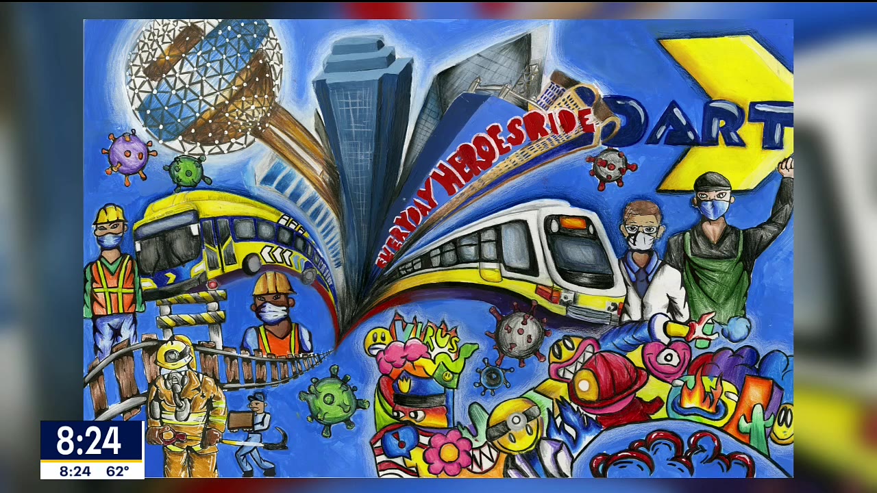 North Texas 5th grader's artwork to appear on DART buses