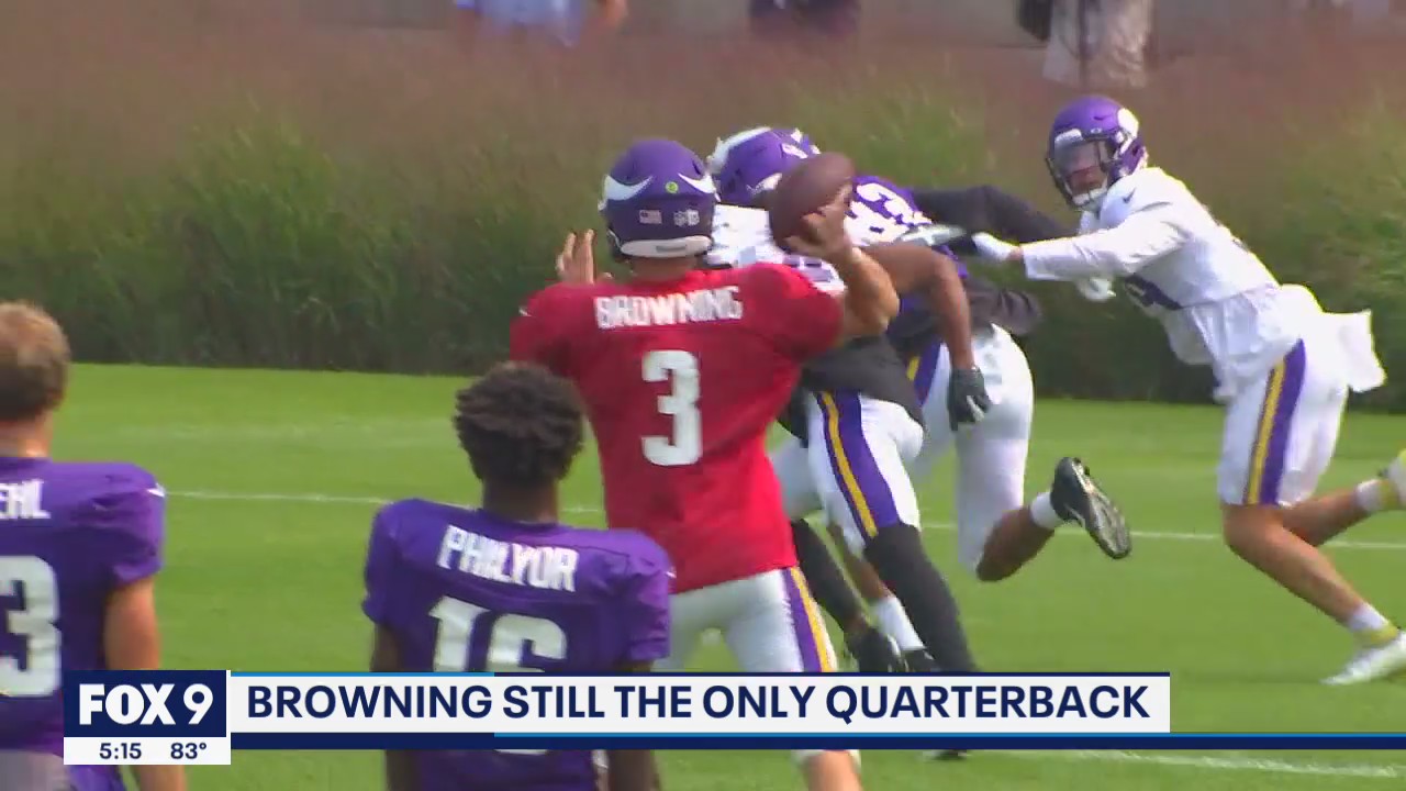 Browning still the only quarterback as Vikings continue practice