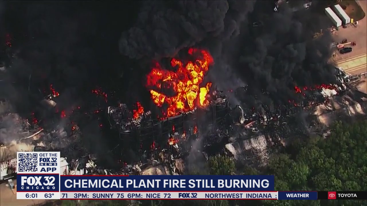 Fire at Rockton chemical plant continues to burn Tuesday as evacuation orders remain in place