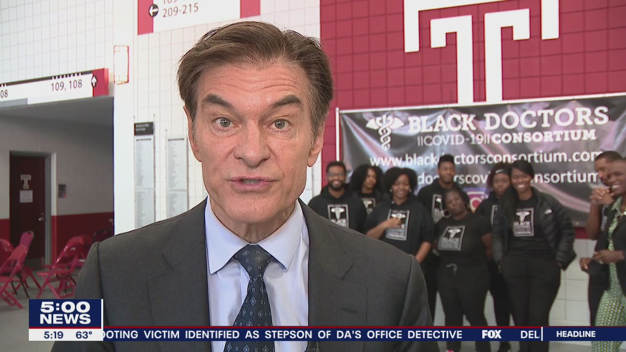 Dr. Oz stops in Philadelphia to speak with Black Doctors COVID Consortium