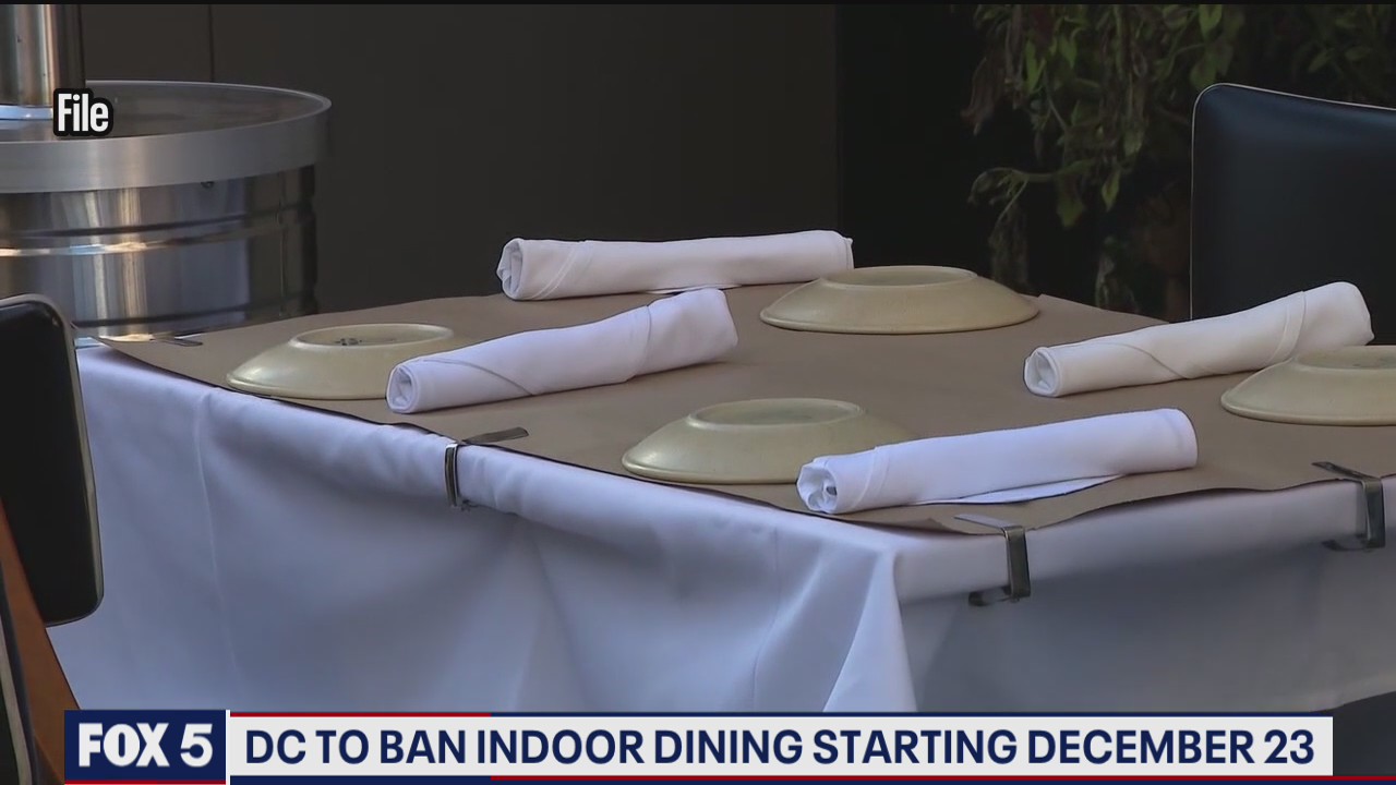 DC mayor confirms indoor dining ban