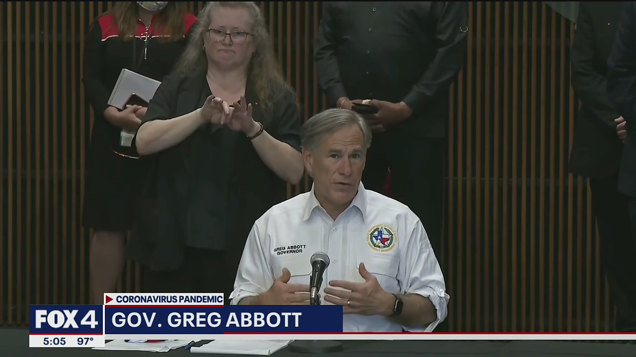Abbott gives no timeline for reopening bars; addresses schools, unemployment benefits and college football