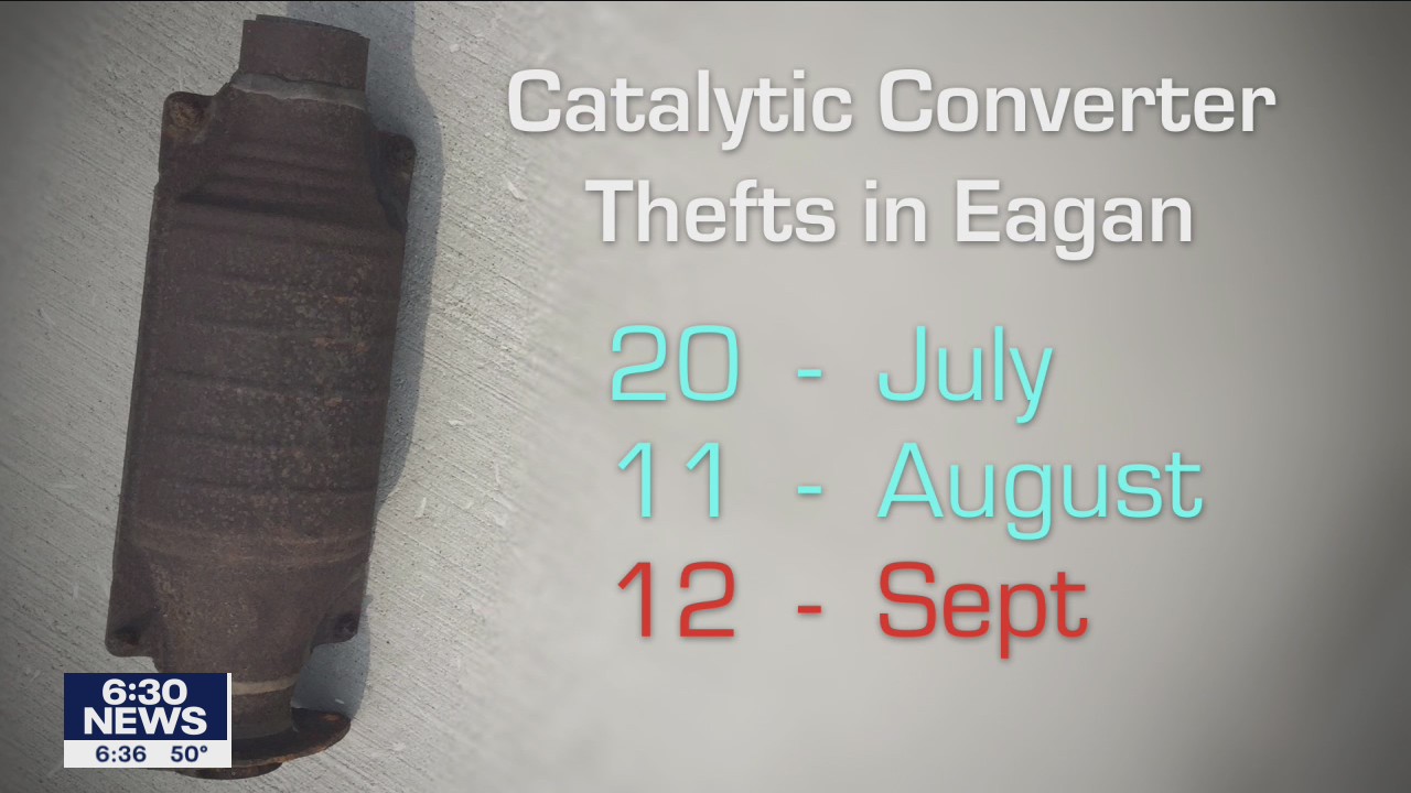 Eagan, Minnesota police report spike in catalytic converter thefts