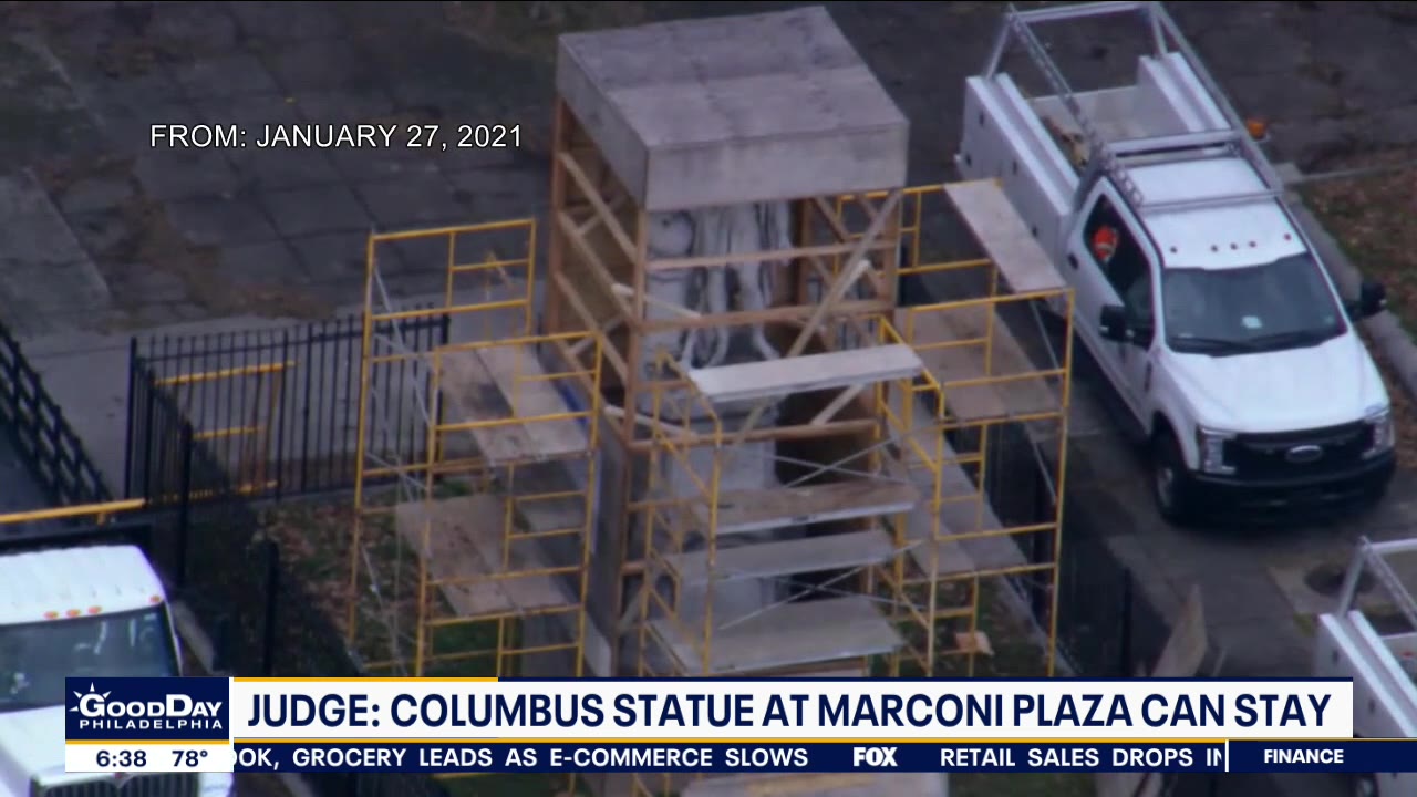 Judge rules Christopher Columbus statue in Marconi Plaza can stay
