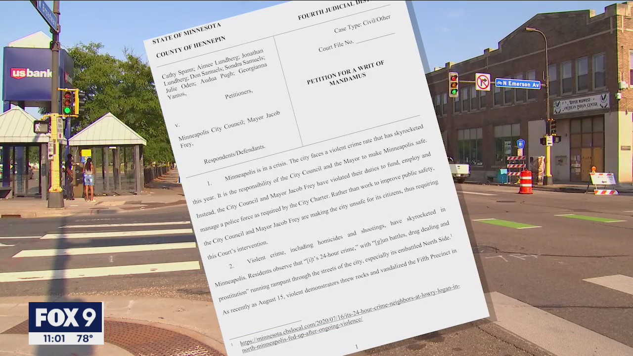 Residents file lawsuit against Minneapolis over decreased police staffing levels