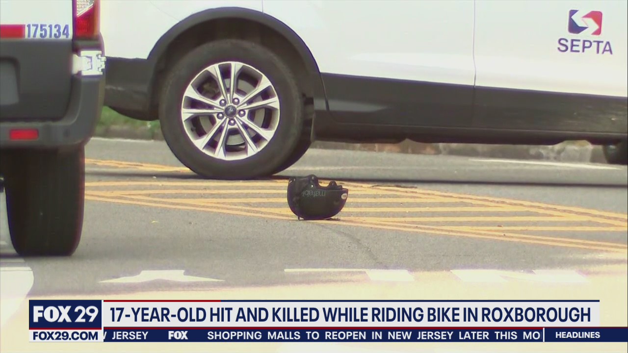 Police: Bicyclist, 17, fatally struck by vehicle in Roxborough