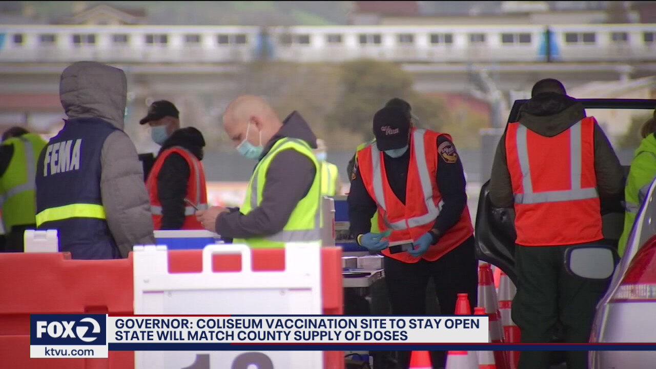 Oakland Coliseum mass vaccination site will stay open