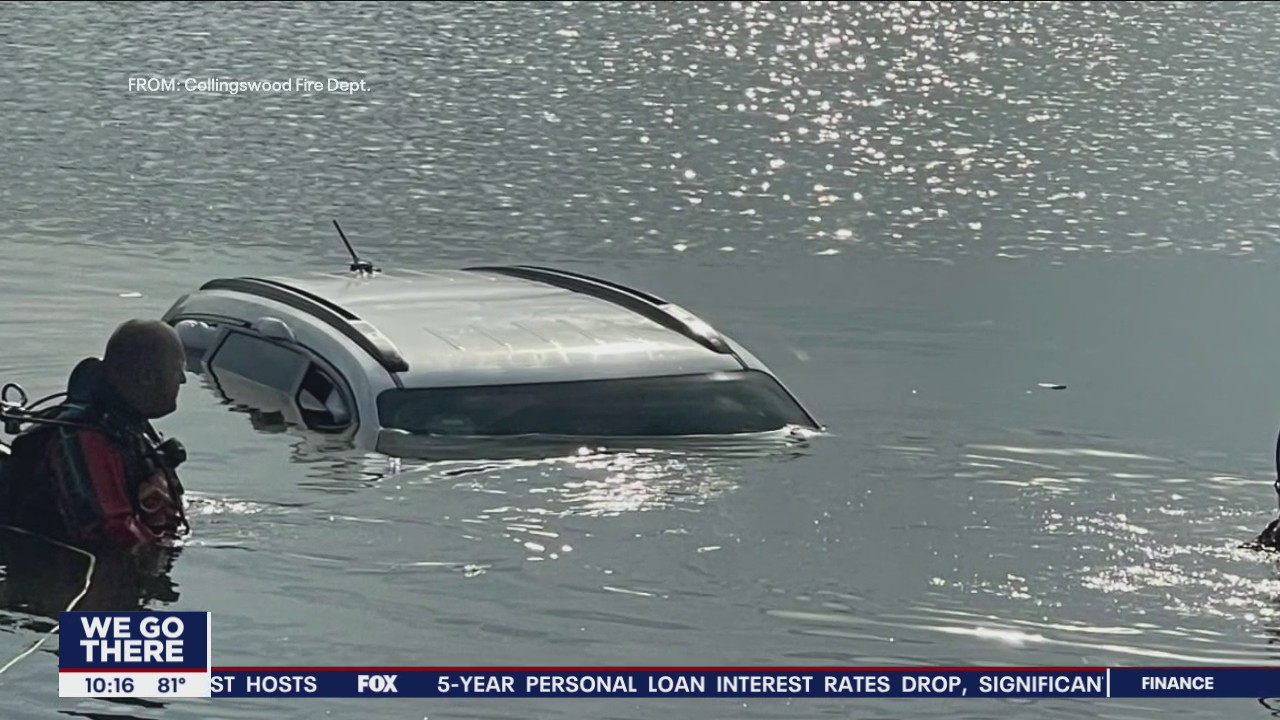 Collingswood police officers rescue man trapped in vehicle underwater