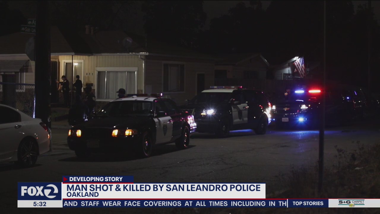 San Leandro police officer fatally shoots suspect who allegedly stole car, armed with assault rifle