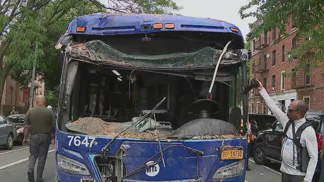 MTA bus pulled from building in Brooklyn