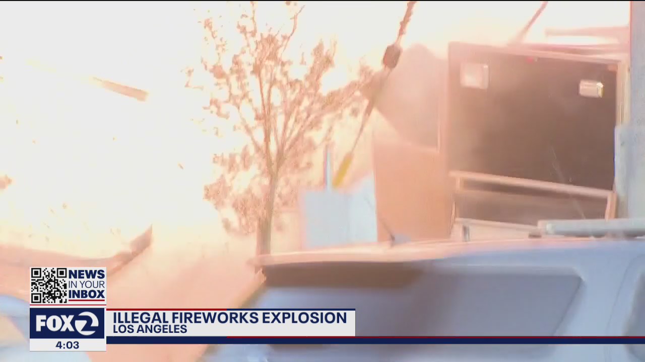 Illegal fireworks explosion in Los Angeles