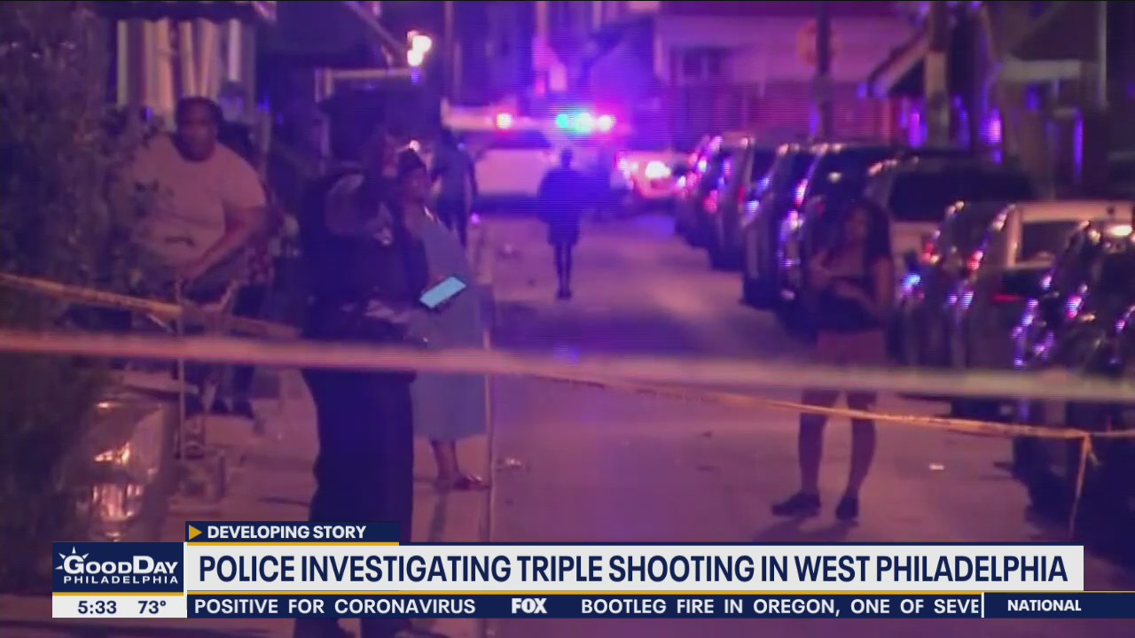 Shots fired at officers responding to triple shooting in West Philadelphia, police say