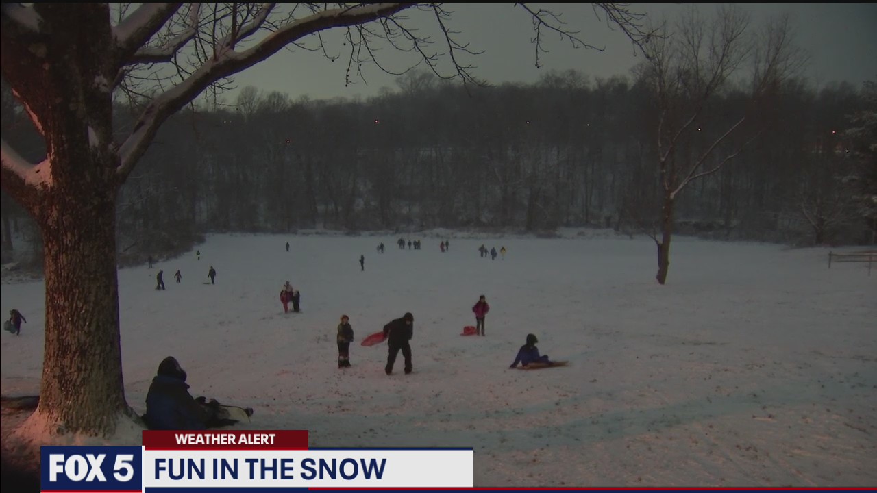 Montgomery County residents enjoy the first significant snowfall in two years