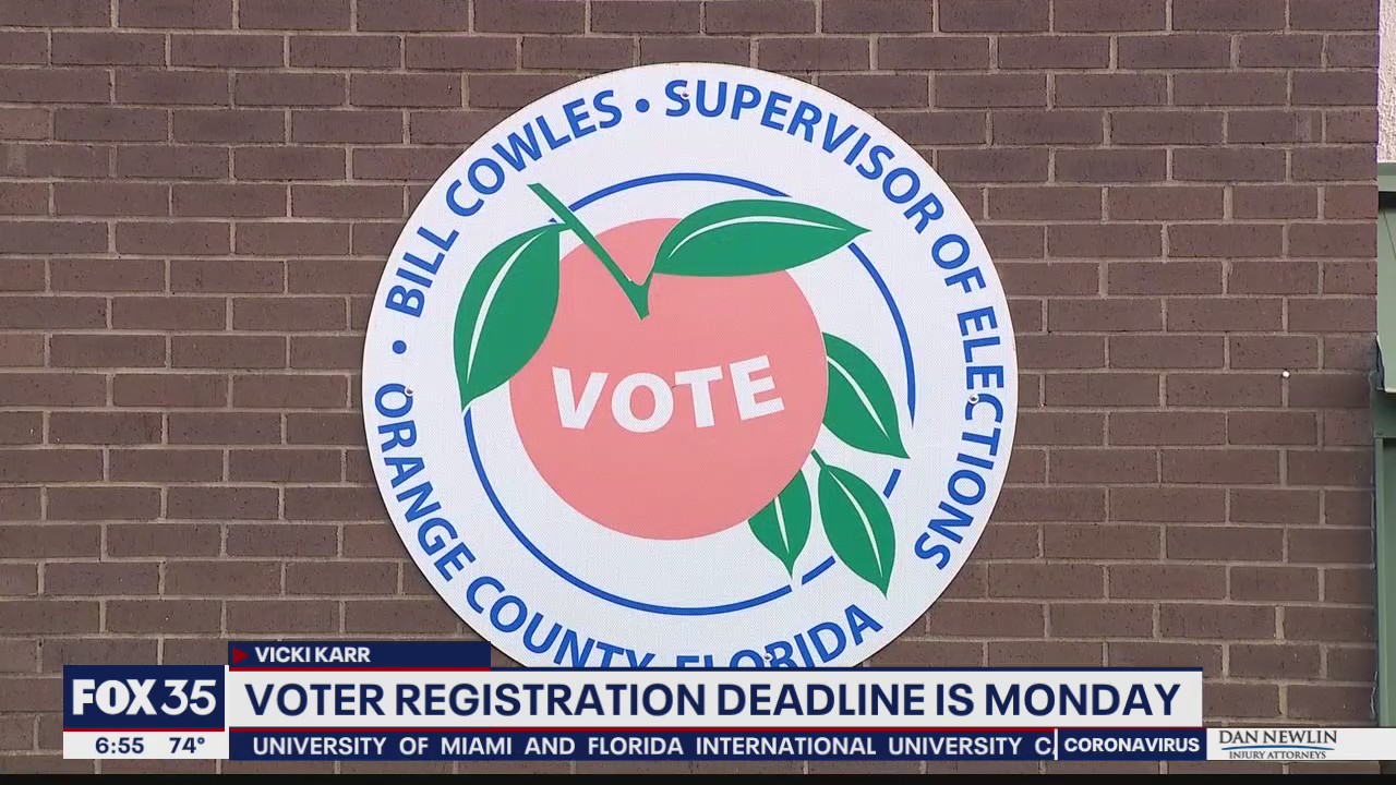 Voter registration deadline in Florida is Monday